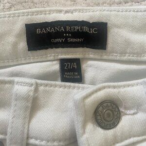Banana Republic White Curvy Skinny Jeans